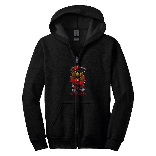 Bear Pet HIP HOP TEDDY BEAR Hip Hop Anniversary Bronx 50 Years Rap Zip Hoodies