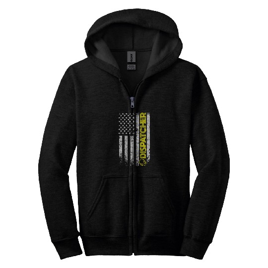 Police Job Dispatcher 911 police Fires emergency dispatching Zip Hoodies
