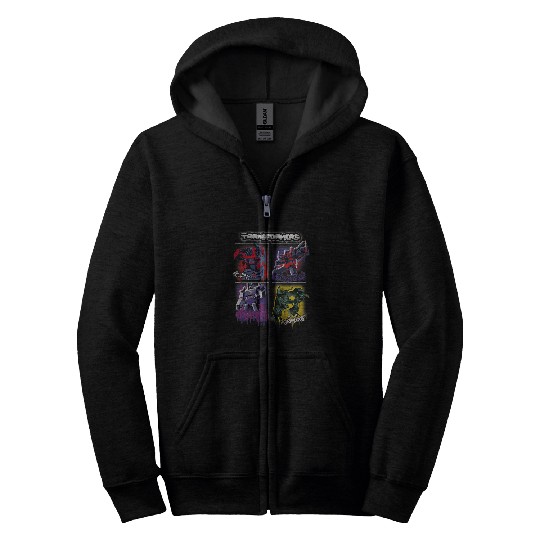 Transformers Classic Characters Graffiti Painted Walls Retro Zip Hoodies