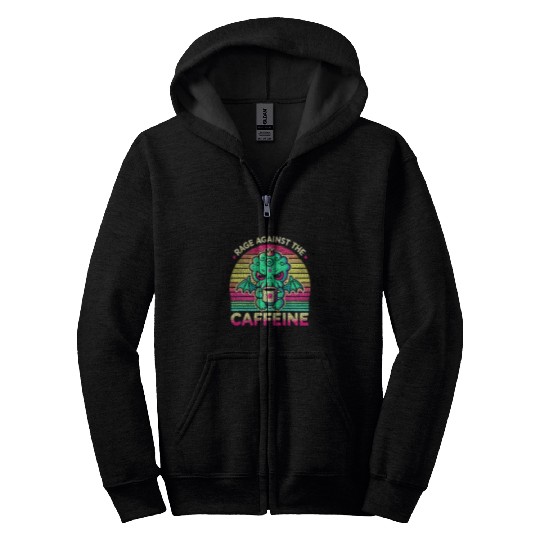 Coffee Fun Cthulhu Rage Against caffeines Grumpy Cute Cthulhu Coffee Zip Hoodies
