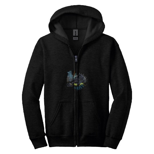 The Dark Knight Rises The Bat Aircraft Flying Through Gotham Zip Hoodies