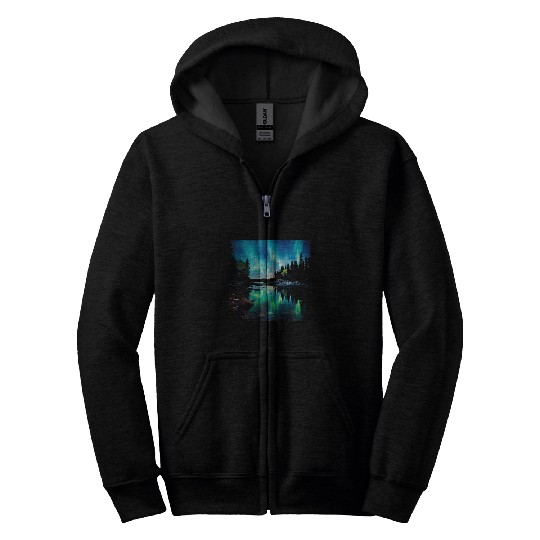 Minnesota Northern Lights Family Camping Trip 2024 Zip Hoodies