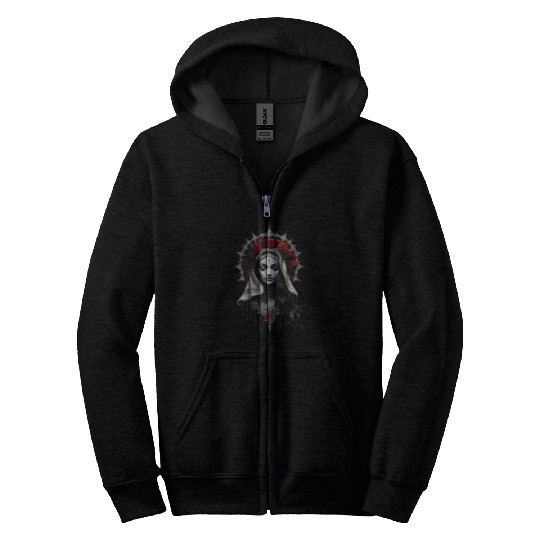 Mother Mary New Years Blessing Catholic Christian Art 33 Zip Hoodies