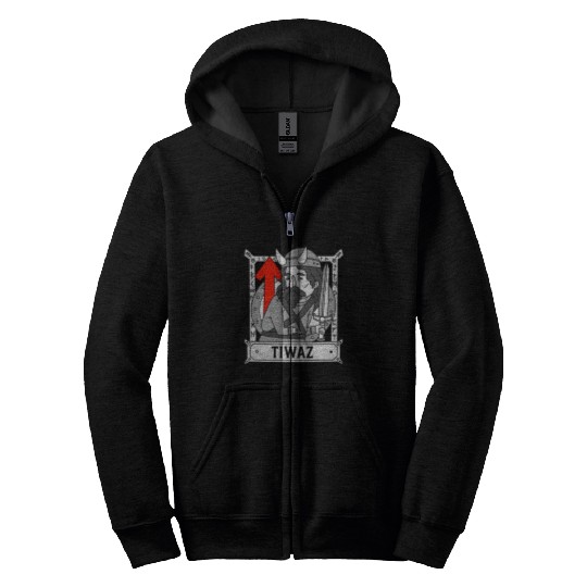 Viking Rune Tiwaz Tyr Norse Mythology Thor Odin Zip Hoodies
