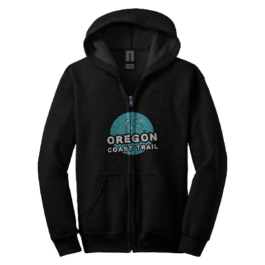 Oregon Coast Trail OCT US West Coast Pilgrimage Hiking Zip Hoodies