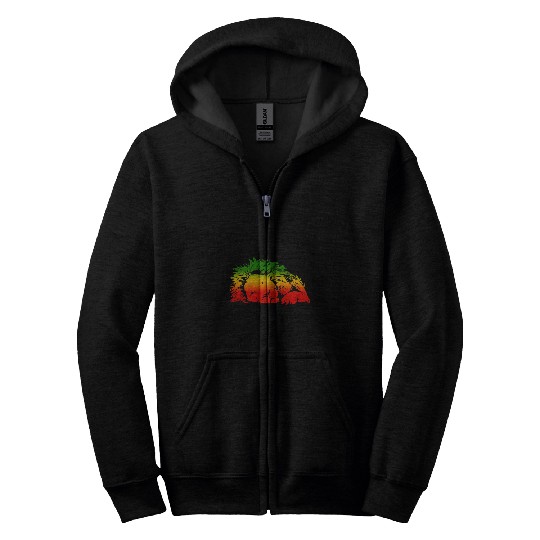 Lion Pet Etophian Lion Of Judah Rasta Reggae Rastafari Pride Jamaican Zip Hoodies