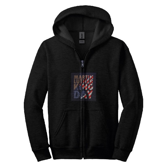 Martin Luther King Day Celebration Black History Month Zip Hoodies