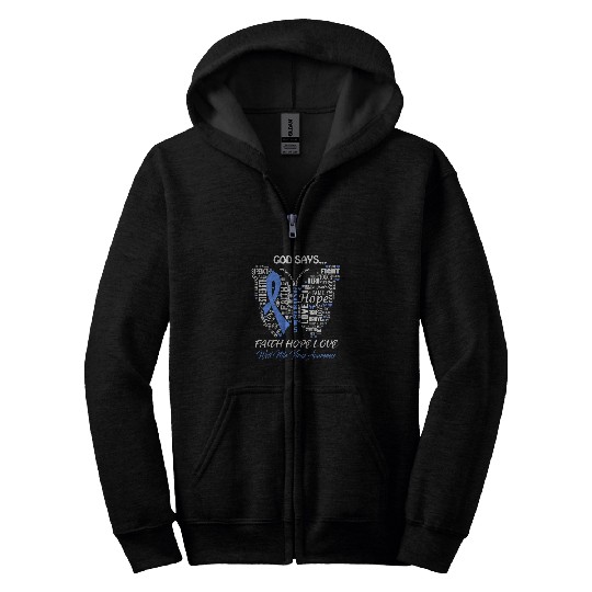 God Say Faith Hope Love West Nile Virus Awareness Gifts Zip Hoodies