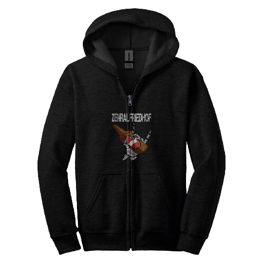 Beer Fun Central Graveyard Vienna Austria Carving Oida Beer Skeleton Zip Hoodies