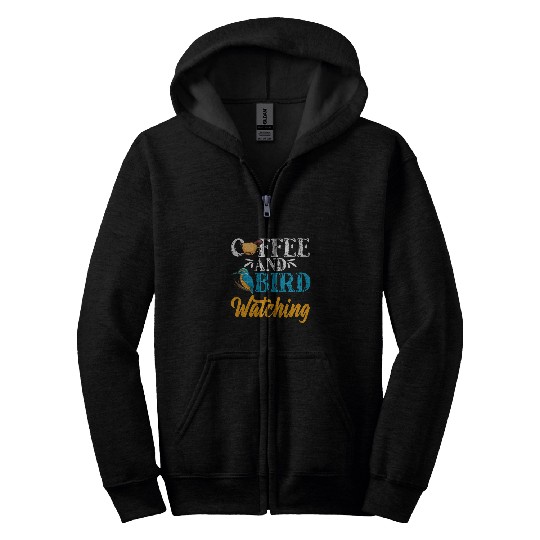 Coffee Fun birdwatching Birds and coffee Zip Hoodies