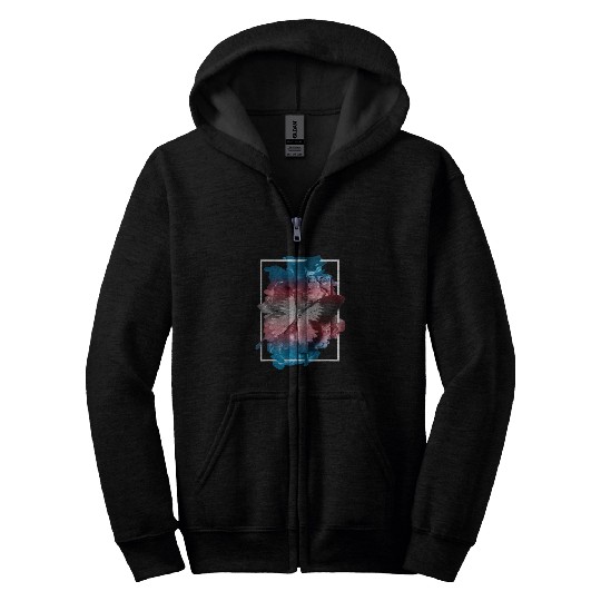 Transgender Pride Butterfly Transsexual LGBTQ Transgender Zip Hoodies