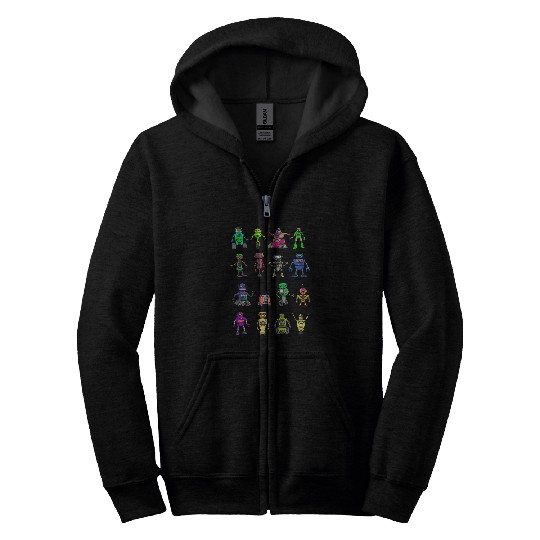 Futuristic Robotics AI Artificial Intelligence Robot Zip Hoodies