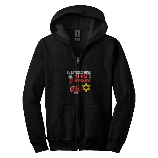 Wines Fun Have Brisket And Wines Jewish Hanukkah Jew Family Graphic Zip Hoodies