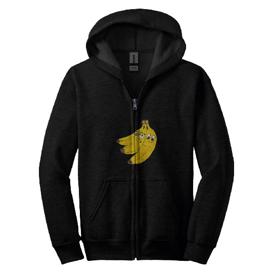 Lacrosse Gift Funny banana family banana costume Zip Hoodies