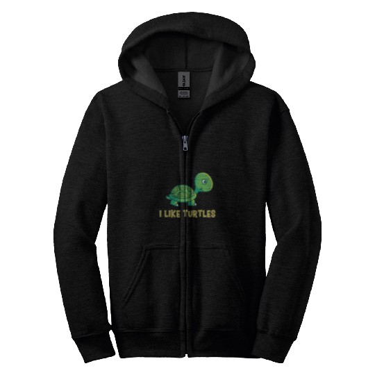 Turtle Pet I Like Turtles Baby Turtle Zip Hoodies