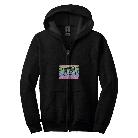 80s Cassette Tape 1980s Retro vintages Throwback Music 24 Zip Hoodies