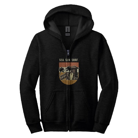 Sea Sun And Surf Beach Game Beach Activities Beach Lover 1 Zip Hoodies