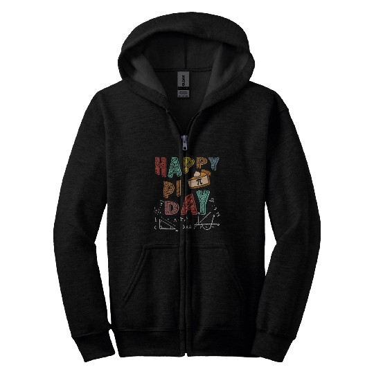 3 14 PI Day Pie Day Pi Symbol For Math Lovers and Kids Zip Hoodies