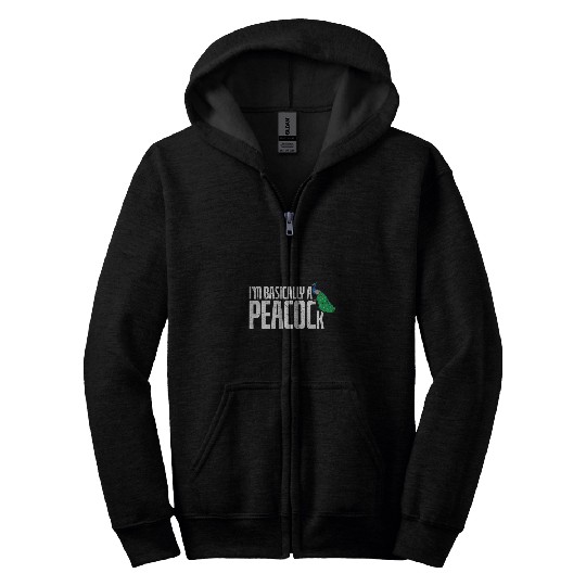 Im Basically A Peacock Rain Forest Lovers Zip Hoodies