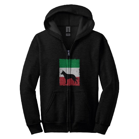 Australian Cattle Dog Italy Flag Italian vintages Mom Dad Zip Hoodies