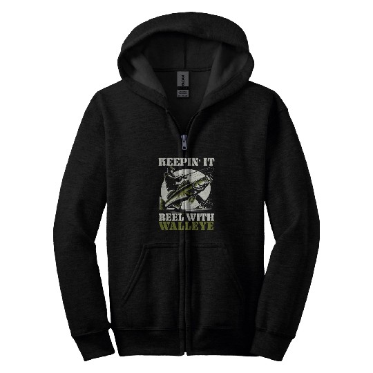 Walleye Fishing Fish Catcher Fisher Fisherman 1 Zip Hoodies
