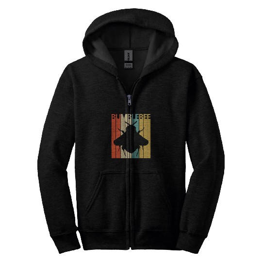 Cute Bumblebee Safari Zoo Animal Art Zip Hoodies