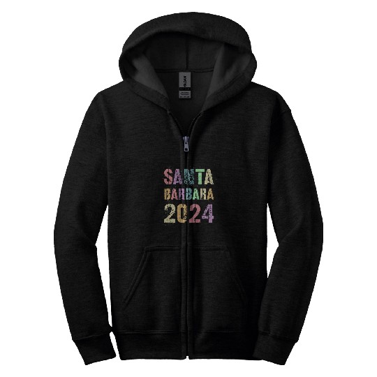 vintages SANTA BARBARA 2024 Swim Spring Break Travel Summer Zip Hoodies