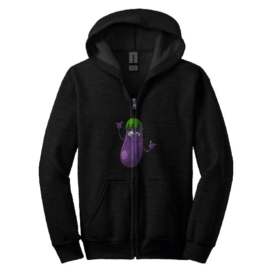 Lacrosse Gift Funny Eggplant Designs For Men Women Fruit Vegetable 21 Zip Hoodies