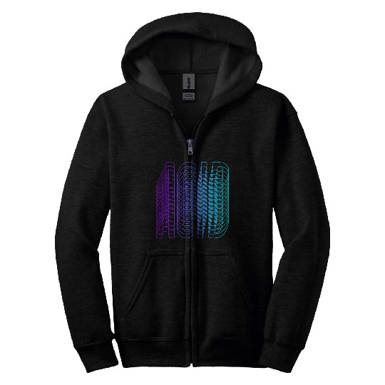 Acid House Vaporwave Techno House Music EDM Lover DJ Zip Hoodies