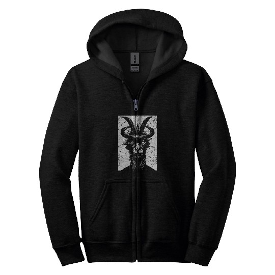 Goats Lover Antichrist Baphomet Goats 2Dark Aesthetic 24 Zip Hoodies
