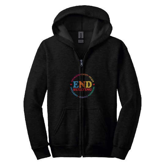 antis Bullying Awareness Choose Kindness antis Bully Zip Hoodies