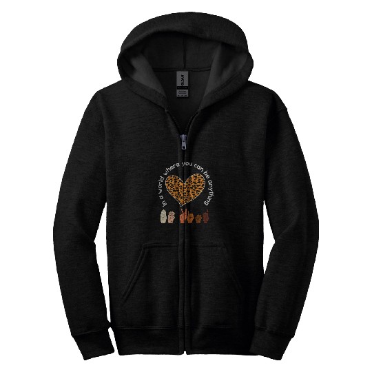 ASL Be Kind Teacher UNITY DAY AntiBullying Women No Bully Zip Hoodies