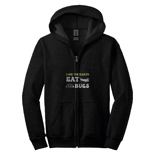 Insects Protein Insects Eat Grasshopper Maggots I Eat Bugs 23 Zip Hoodies