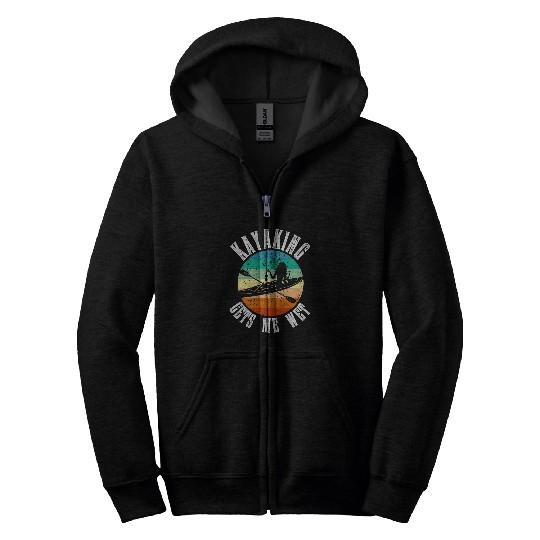 Paddle Canoe River Rafting Kayak Watersport Boating Kayaking Zip Hoodies