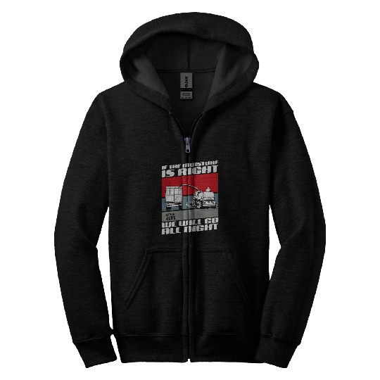 Combine Driving Harvest Funny Farming IF THE MOISTURE IS Zip Hoodies