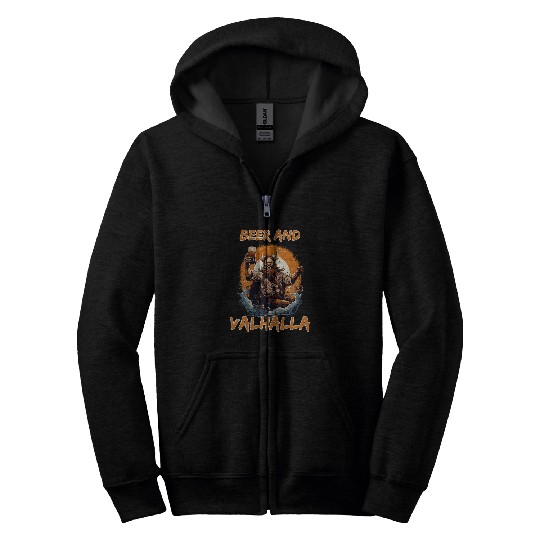 Viking World Tour Vikings Valhalla Odin for a Men and Women Zip Hoodies