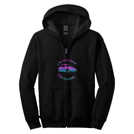 Old School Classic Car Zip Hoodies