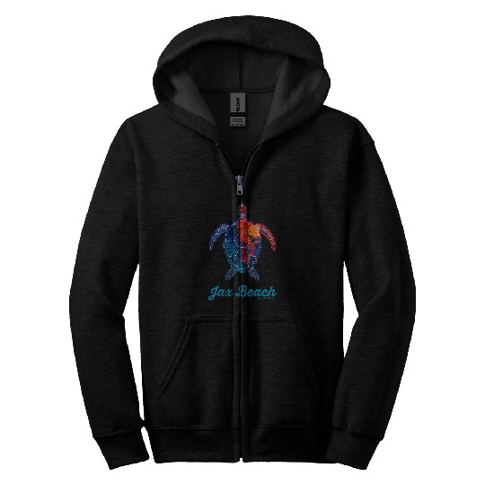 Turtle Pet Jax Beach Florida Vacation Jacksonville FL Sea Turtle 8 Zip Hoodies