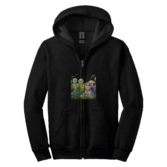 Squirrel Pet Kids Squirrel princess in spring playground Zip Hoodies