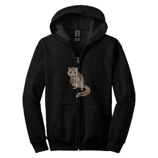 Squirrel Pet Kawaii Thirteenlined ground squirrel Zip Hoodies