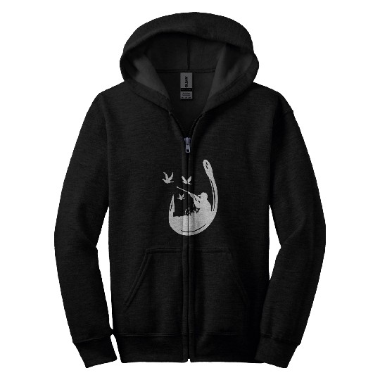 Lacrosse Gift Cool vintages Pheasant Hunting Gift   2Pheasant Hunter Zip Hoodies