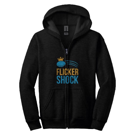 Retro Folf DisGolf Ultimate Frisbee Flicker Shock Zip Hoodies