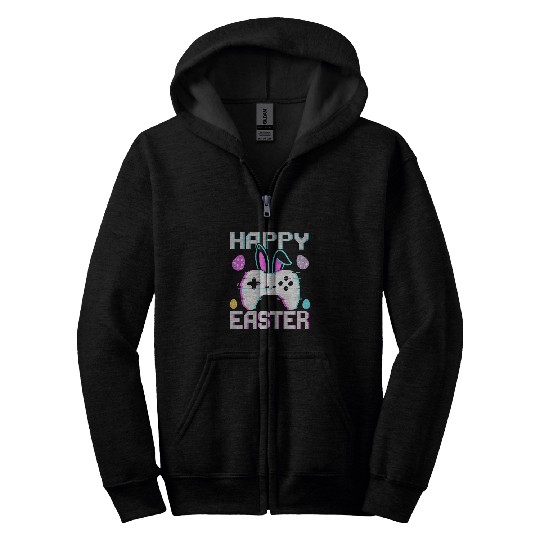 Video Game Easter Bunny Gaming Controller Gamer Boys Girls T 3 Zip Hoodies