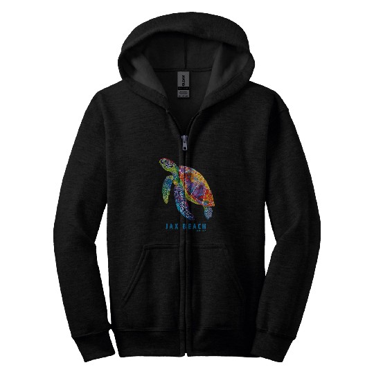 Turtle Pet Jax Beach Florida Sea Turtle Vacation Jacksonville FL Zip Hoodies