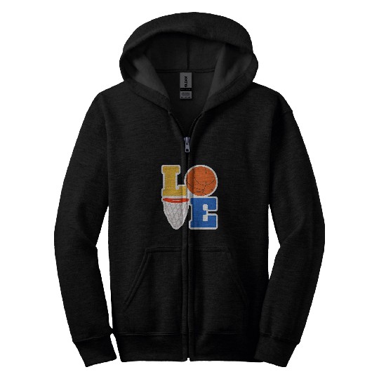 Baby to Be Basketball Baby Love Rim Announcement Mom to Be Zip Hoodies