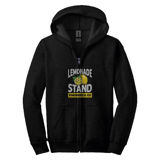Kids Lemonade Stand Founder Homemade Beverage Zip Hoodies
