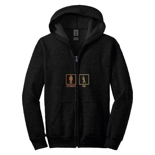 Cricket Stickfigures Cricket Player Gentlemans Game Zip Hoodies