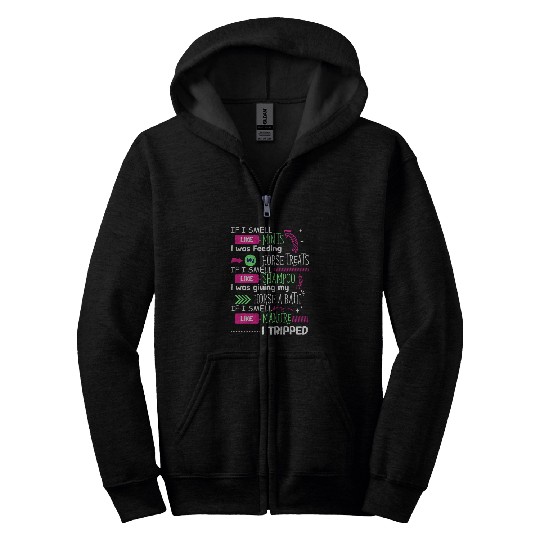 Smell Like Mints Horse Lover Equestrian Women Novelty Zip Hoodies
