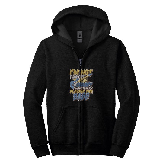 Bass Guitar Player Musical Instrument Funny Bassist Bass Zip Hoodies