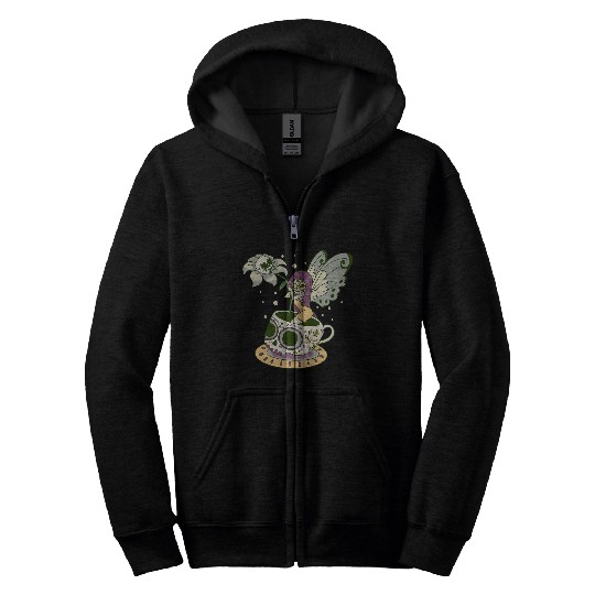 Fairy Grunge Fairycore Aesthetic Cottagecore Butterfly Skull Zip Hoodies